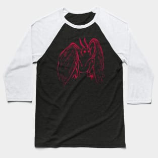 Scary Red Mothman Baseball T-Shirt